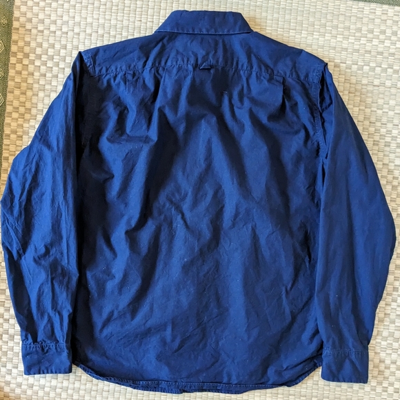Margaret Howell Button Up 100% Cotton Shirt Blue Men's Size Medium Made in UK - Picture 2 of 5